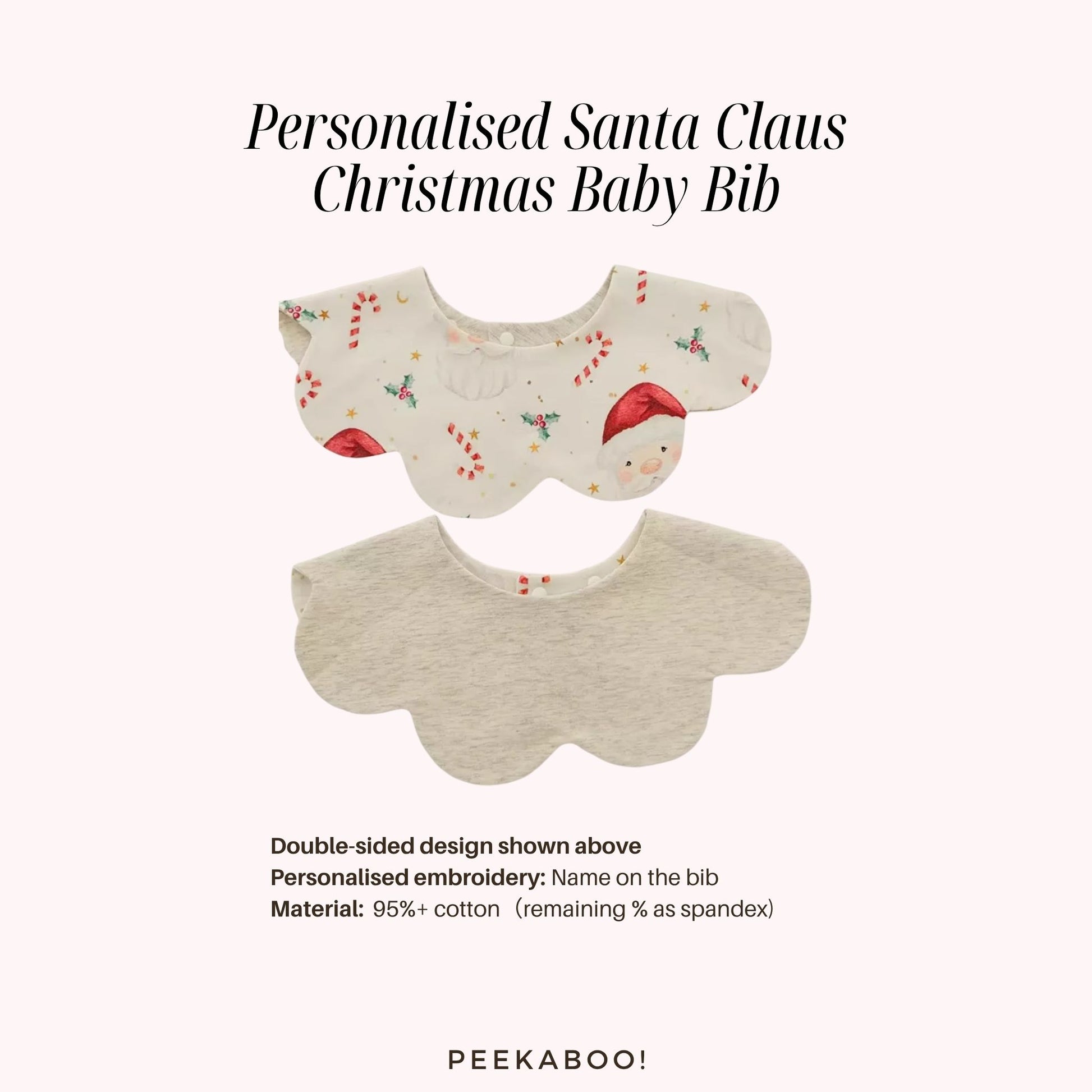 Personalised-Santa-Claus-Christmas-Baby-Bib-Peekaboo