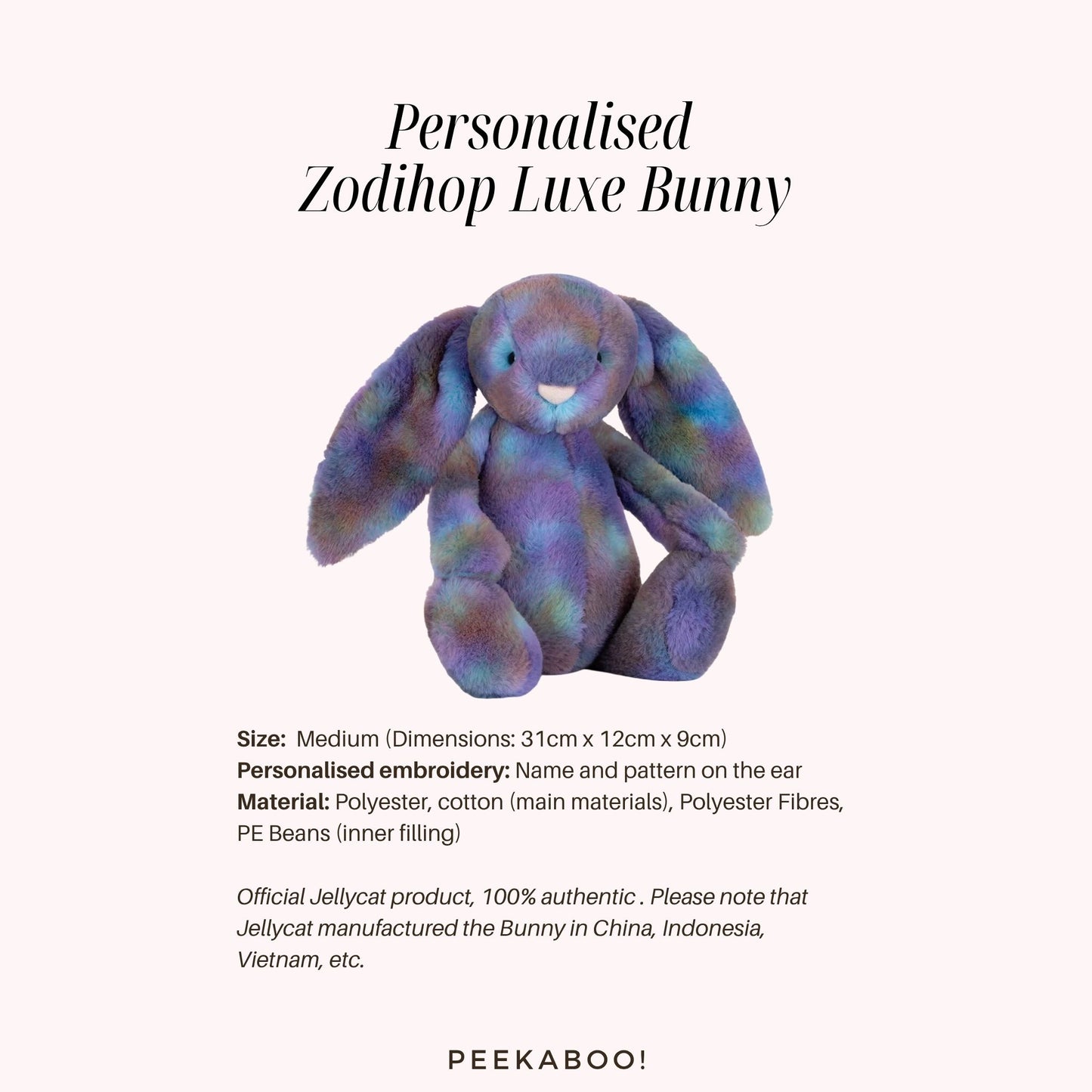 Personalised-Zodihop-Luxe-Bunny-bunny-size-Peekaboo
