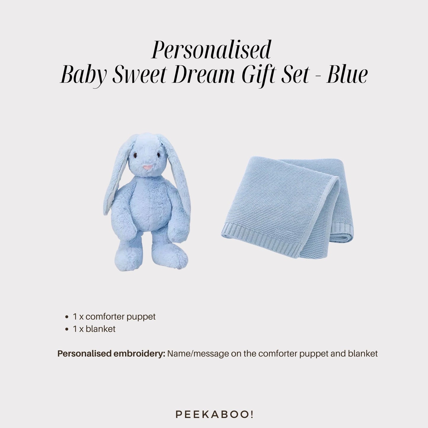 Personalised Baby Sweet Dream Gift Set - Blue
