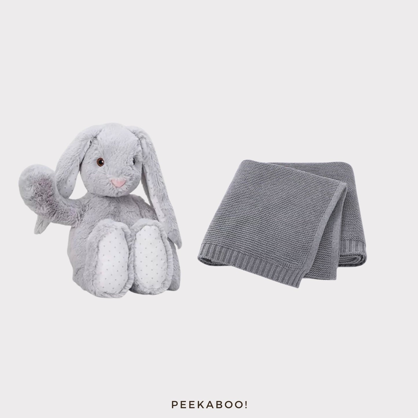 Personalised-bunny-blanket-sweet-dream-giftset-grey-Cover-Peekaboo