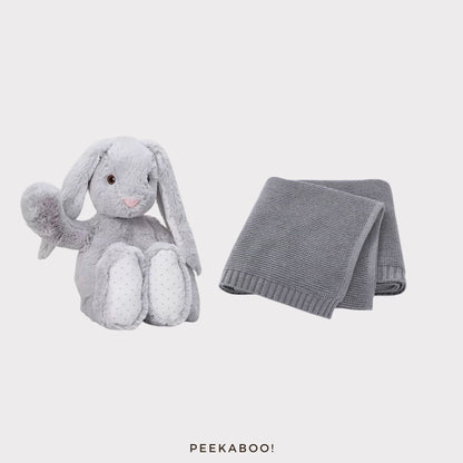 Personalised-bunny-blanket-sweet-dream-giftset-grey-Cover-Peekaboo