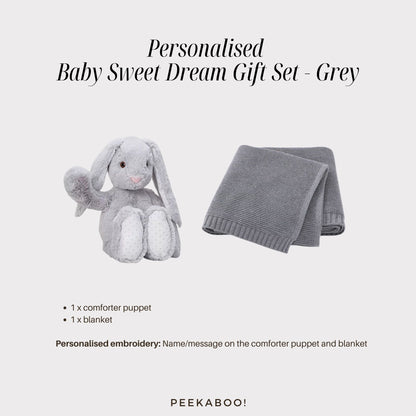 Personalised-bunny-blanket-sweet-dream-giftset-grey-details-Peekaboo