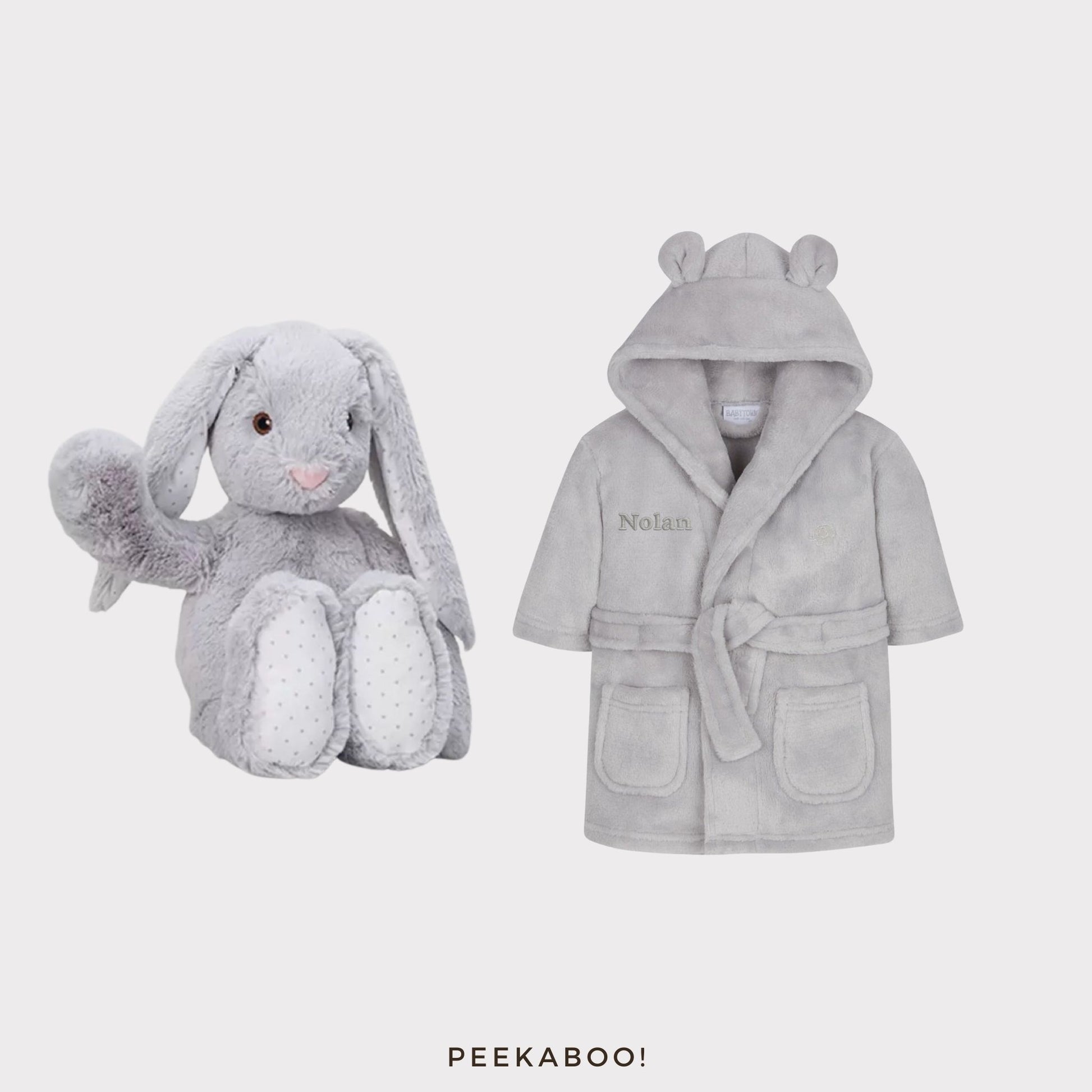 Personalised-bunny-romper-bedtime-giftset-grey-Cover-Peekaboo