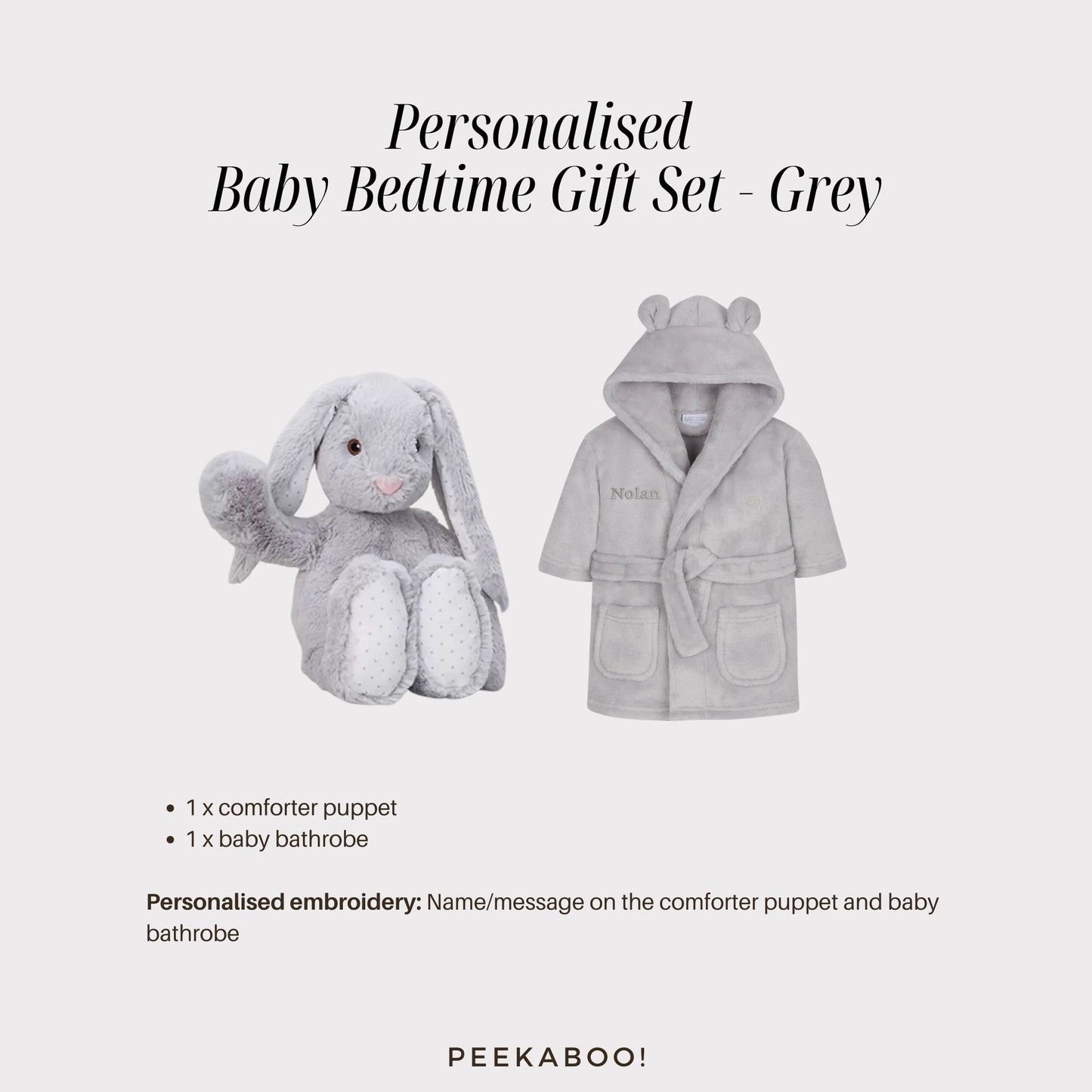 Personalised-bunny-romper-bedtime-giftset-grey-Details-Peekaboo
