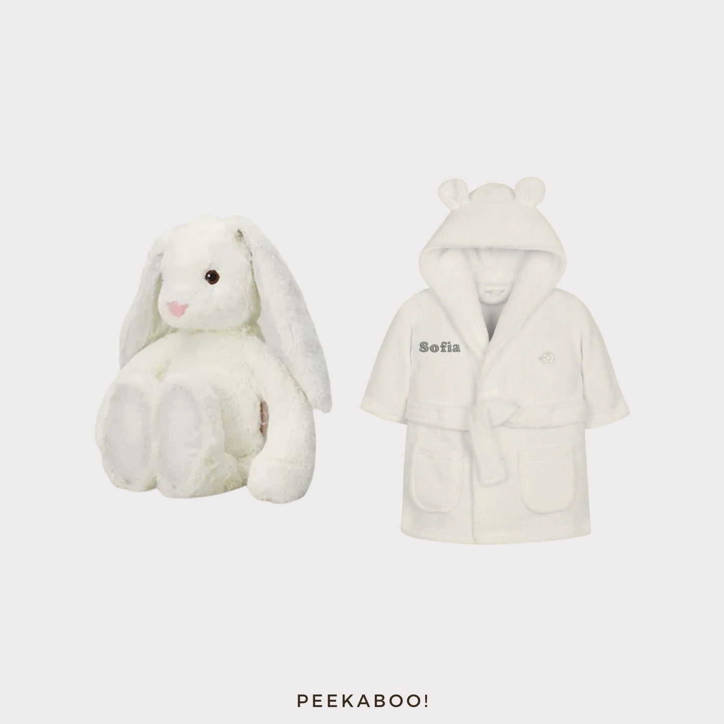 Personalised-bunny-romper-bedtime-giftset-white-Cover-Peekaboo
