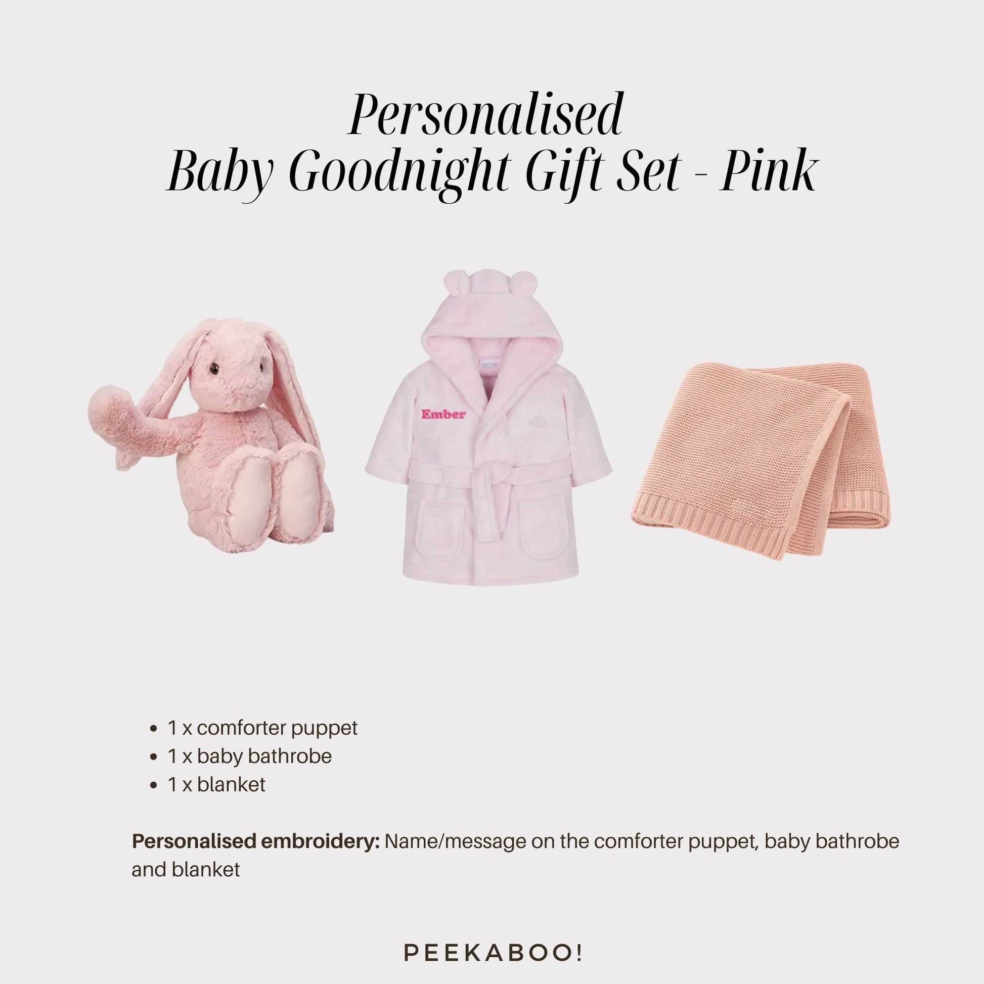 Personalised-bunny-romper-blanket-good-night-giftset-pink-details-Peekaboo