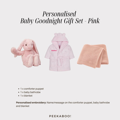 Personalised-bunny-romper-blanket-good-night-giftset-pink-details-Peekaboo
