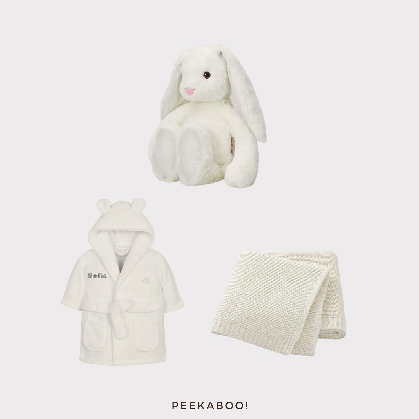 Personalised-bunny-romper-blanket-good-night-giftset-white-Cover-Peekaboo