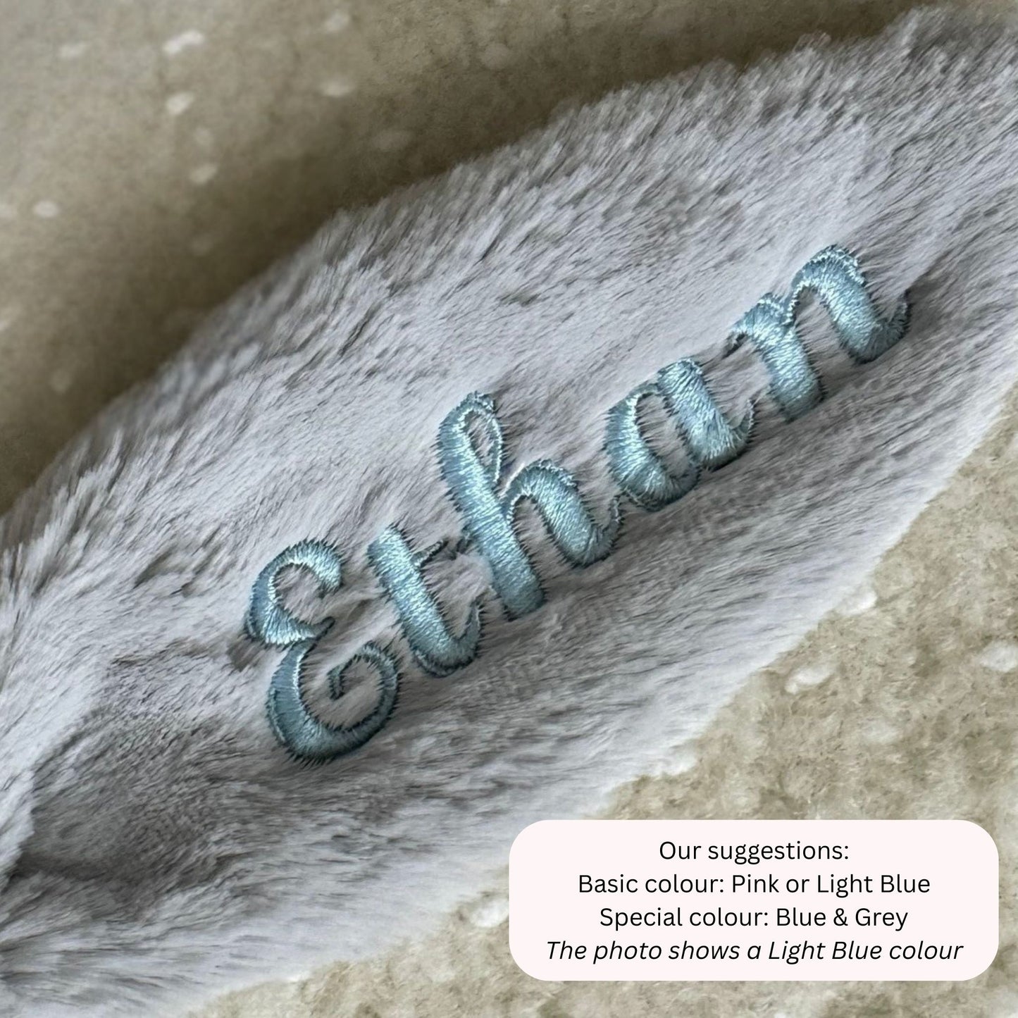 Personalised Jellycat Bashful Bunny - Silver Colour