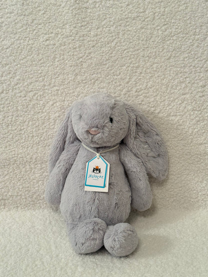 Personalised Jellycat Bashful Bunny - Silver Colour