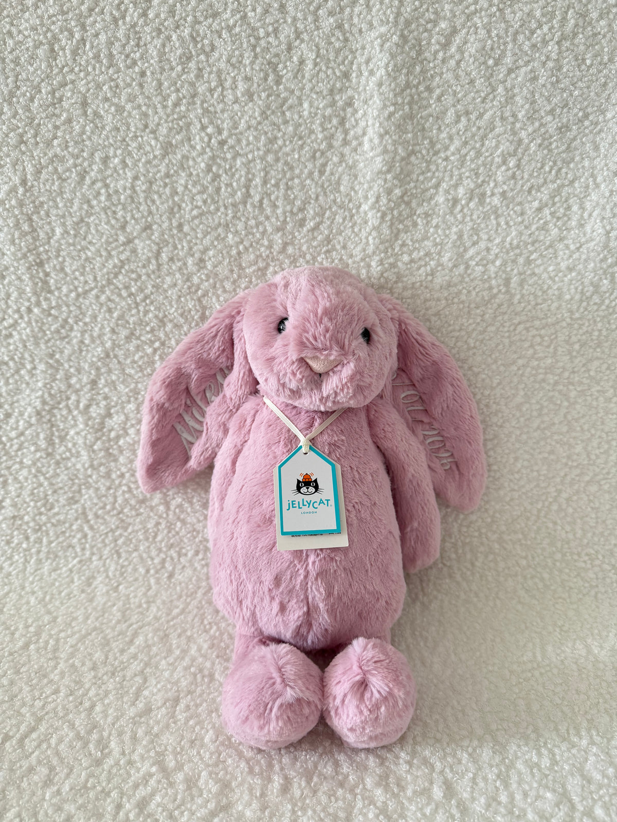Personalised Jellycat Bashful Bunny - Tulip Pink Colour