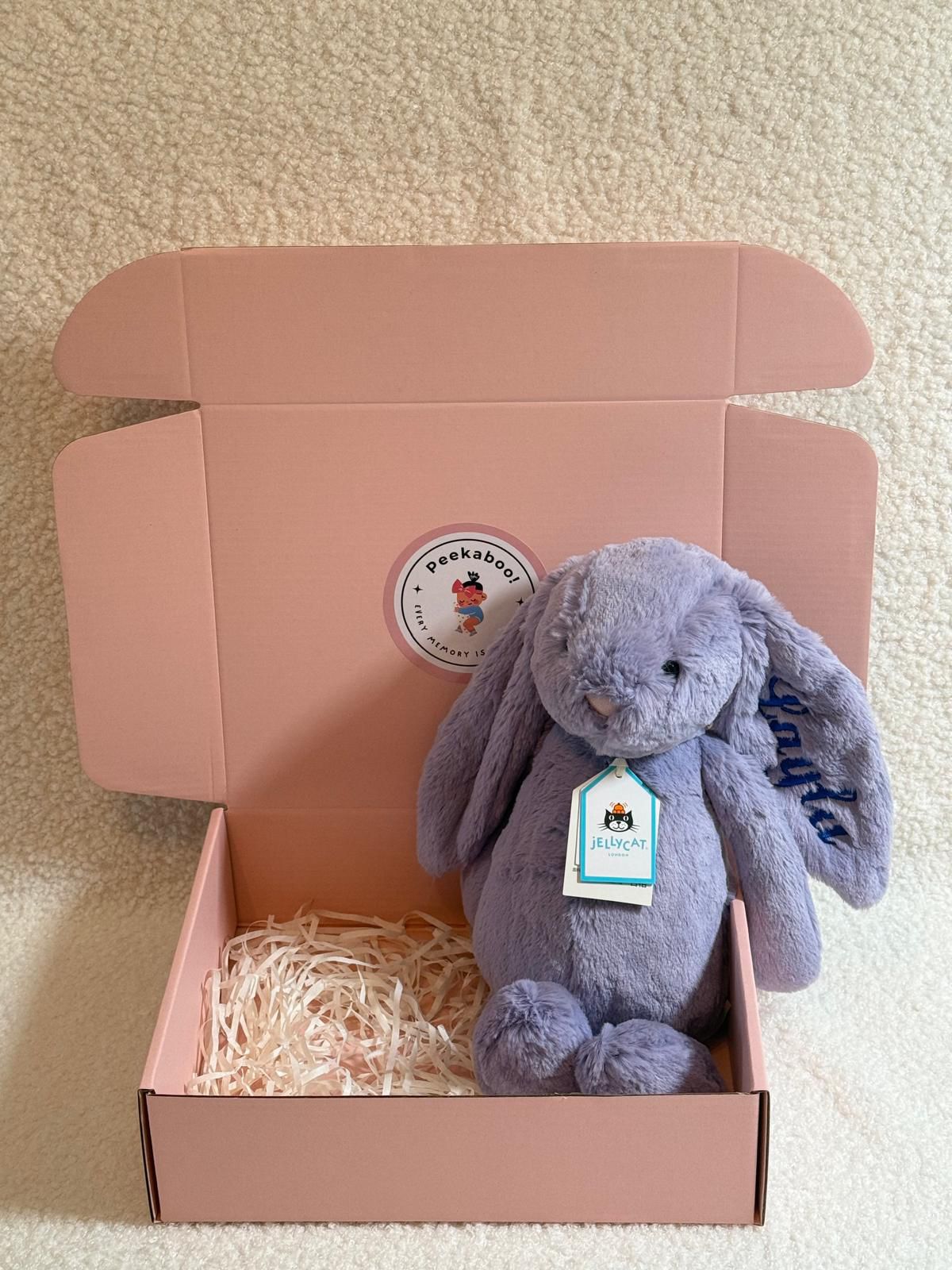Personalised Jellycat Bashful Bunny - Viola Colour